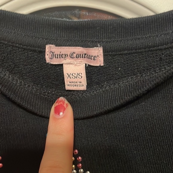 Juicy Couture Black Crewneck with Bling Ice Cream - Picture 3 of 6